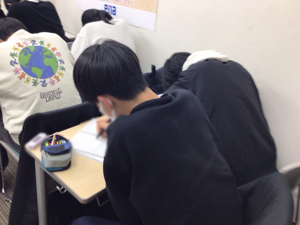 入試真っ只中の中３の様子