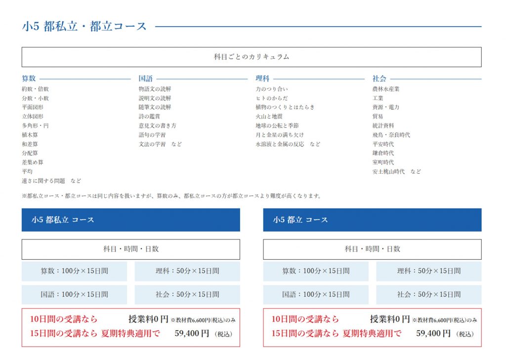 小学4年生の夏期講習】 | 公式・進学塾のena｜中学・高校受験を