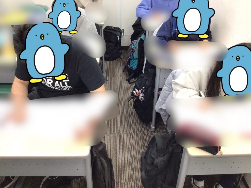 中野校の自習室の様子…