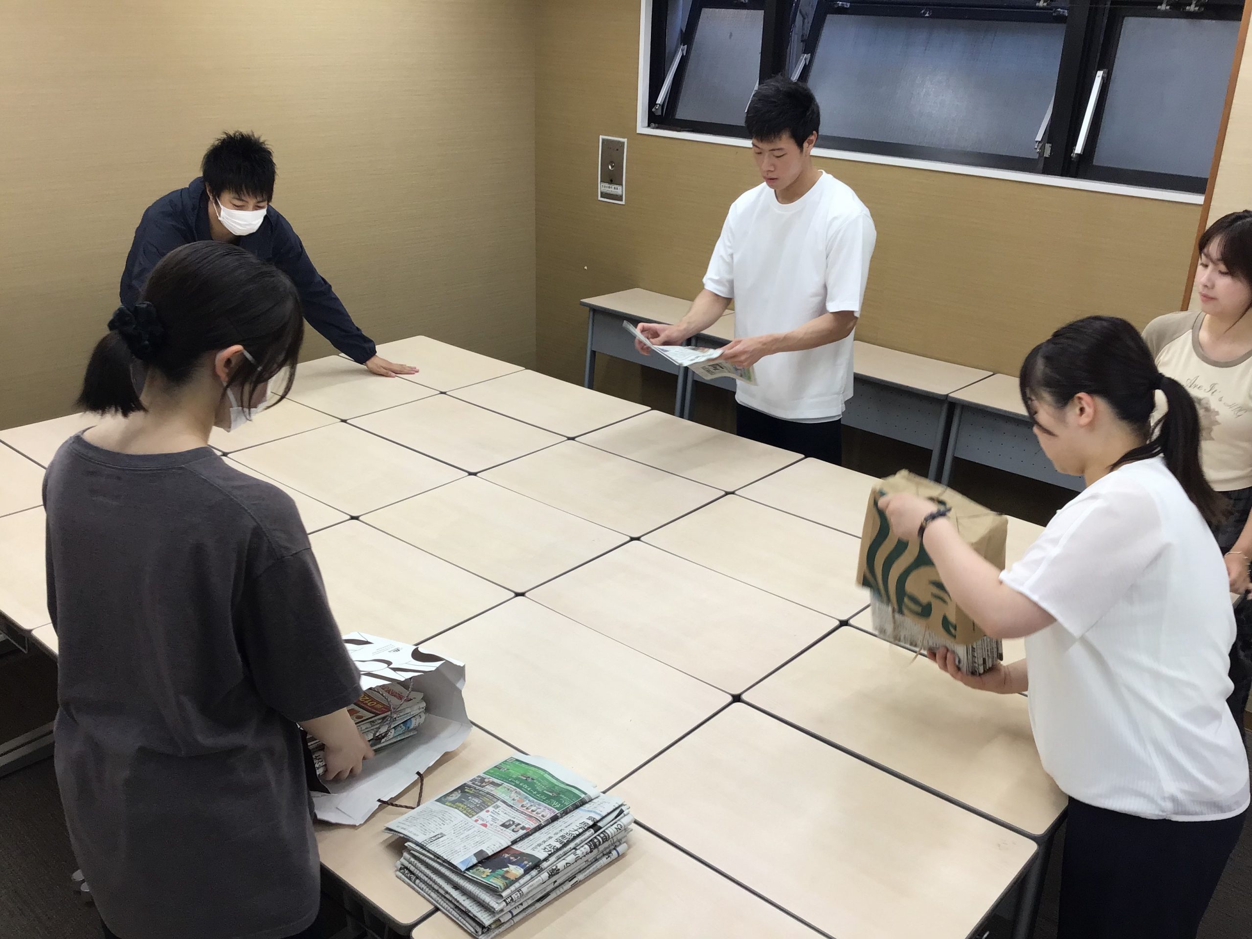 受験団結旗作成中!③