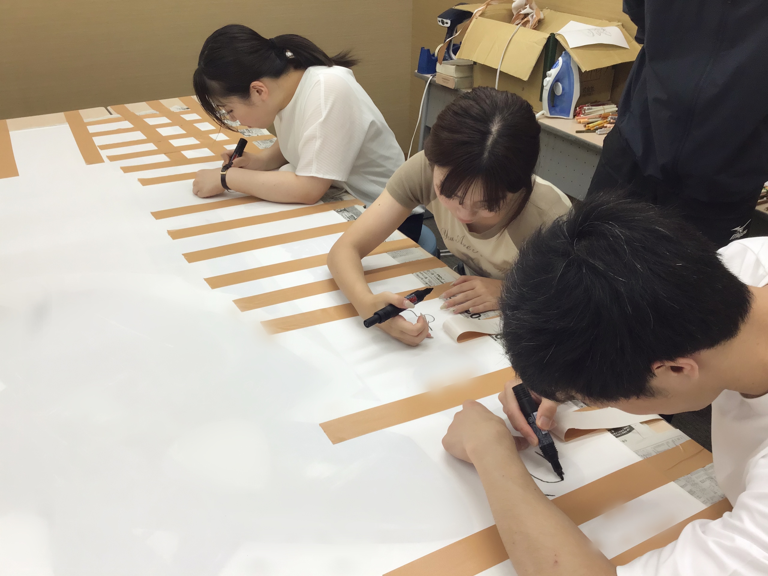 受験団結旗作成中！⑥