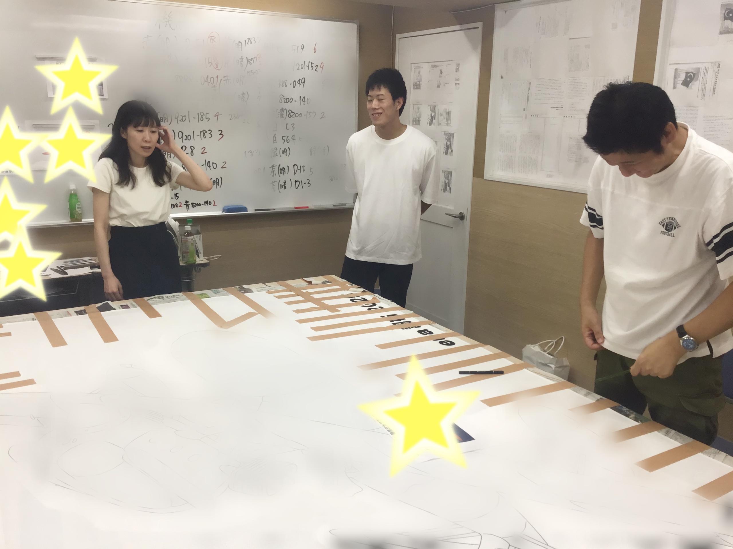 受験団結旗作成中！⑦