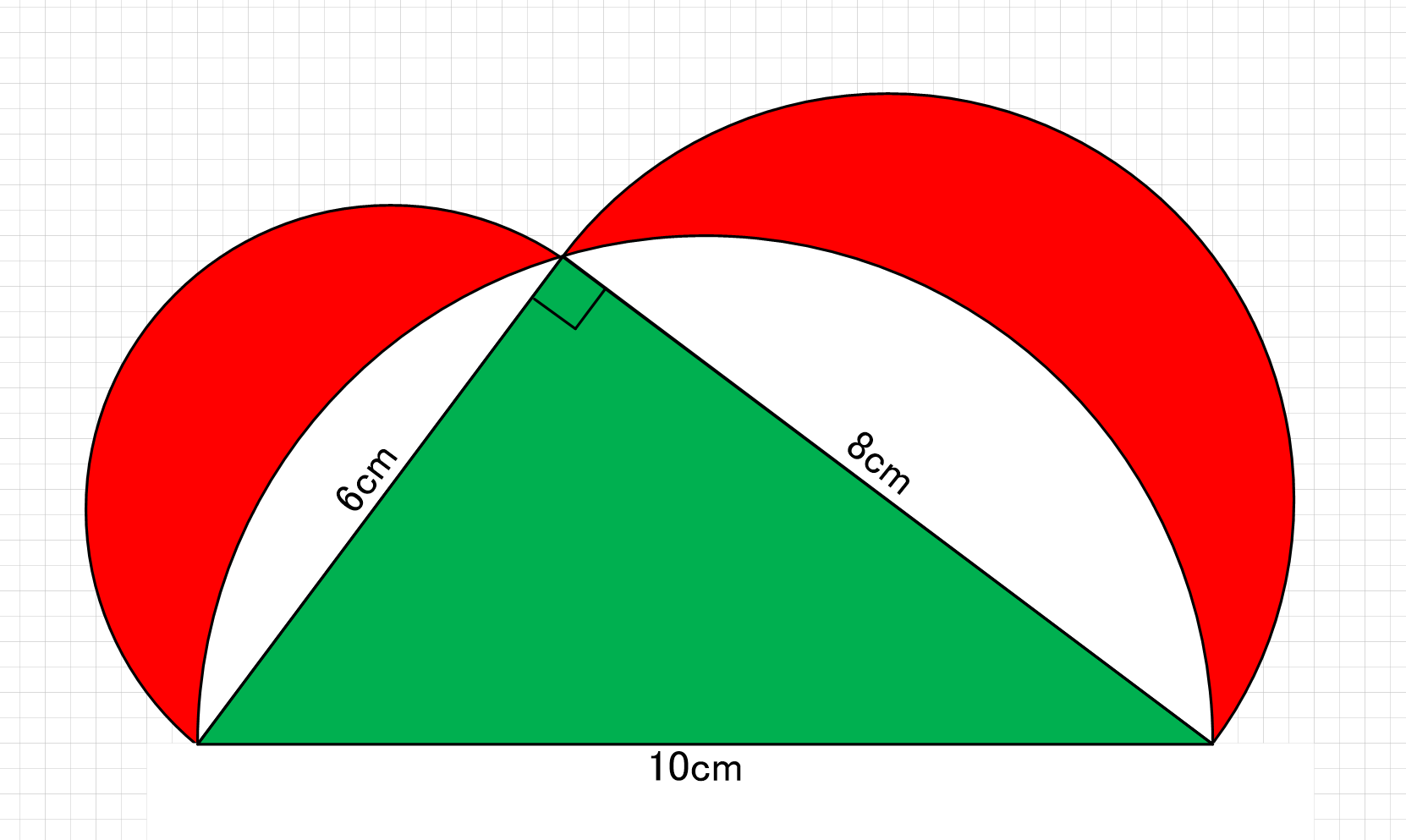 ヒポクラテスの三日月に挑戦しました（小４算数）
