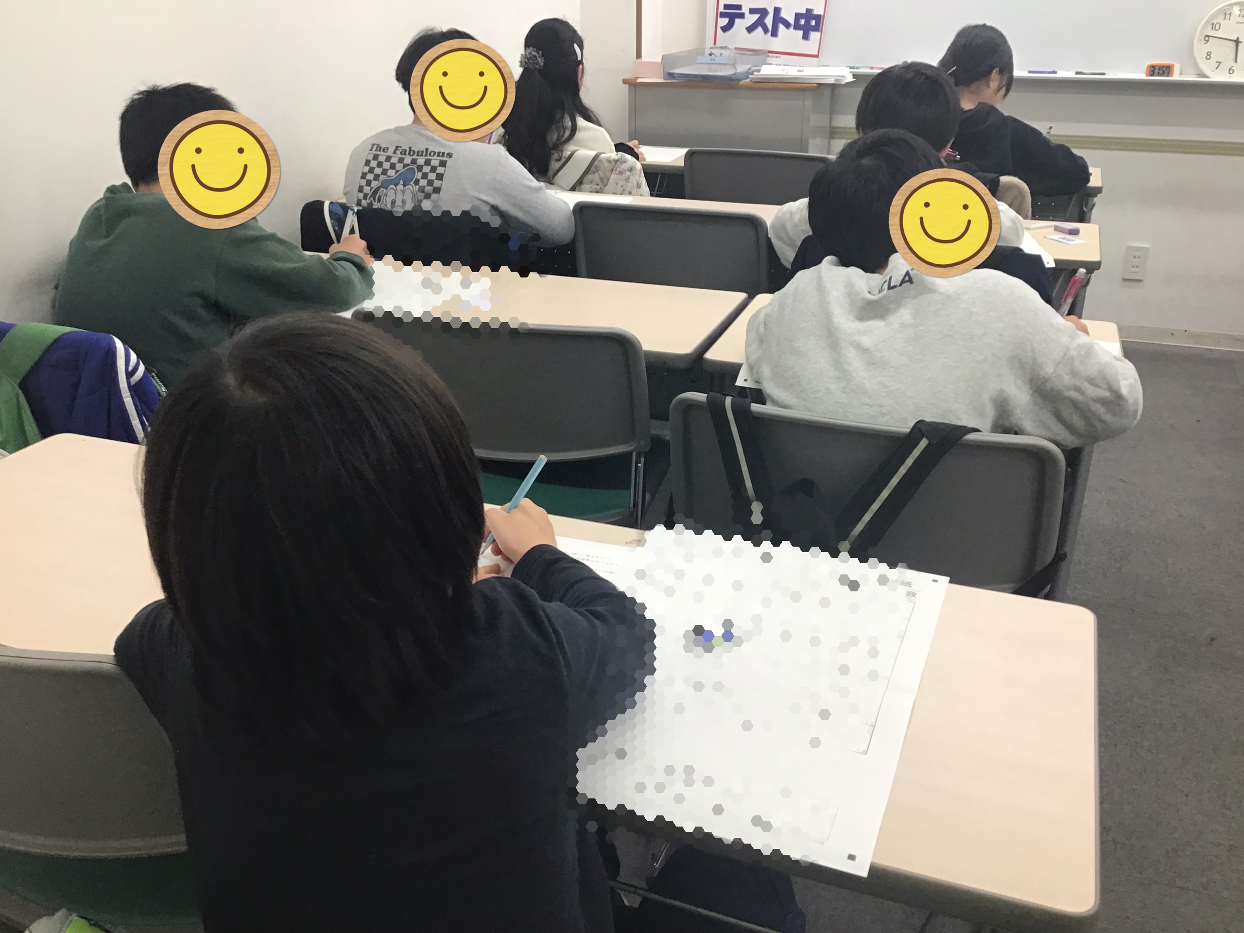 小学生、現学年最後のテストへ。