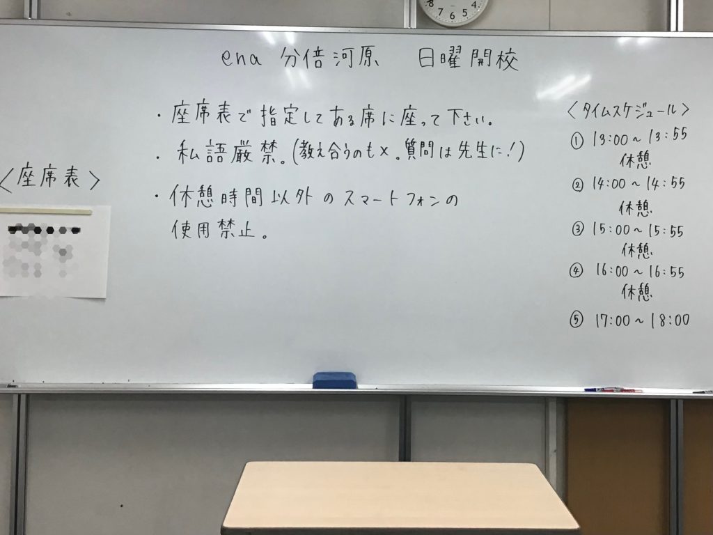 2/15　本日のena分倍河原