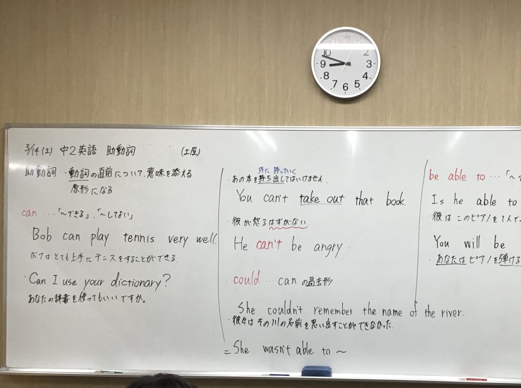 中２英語　助動詞①