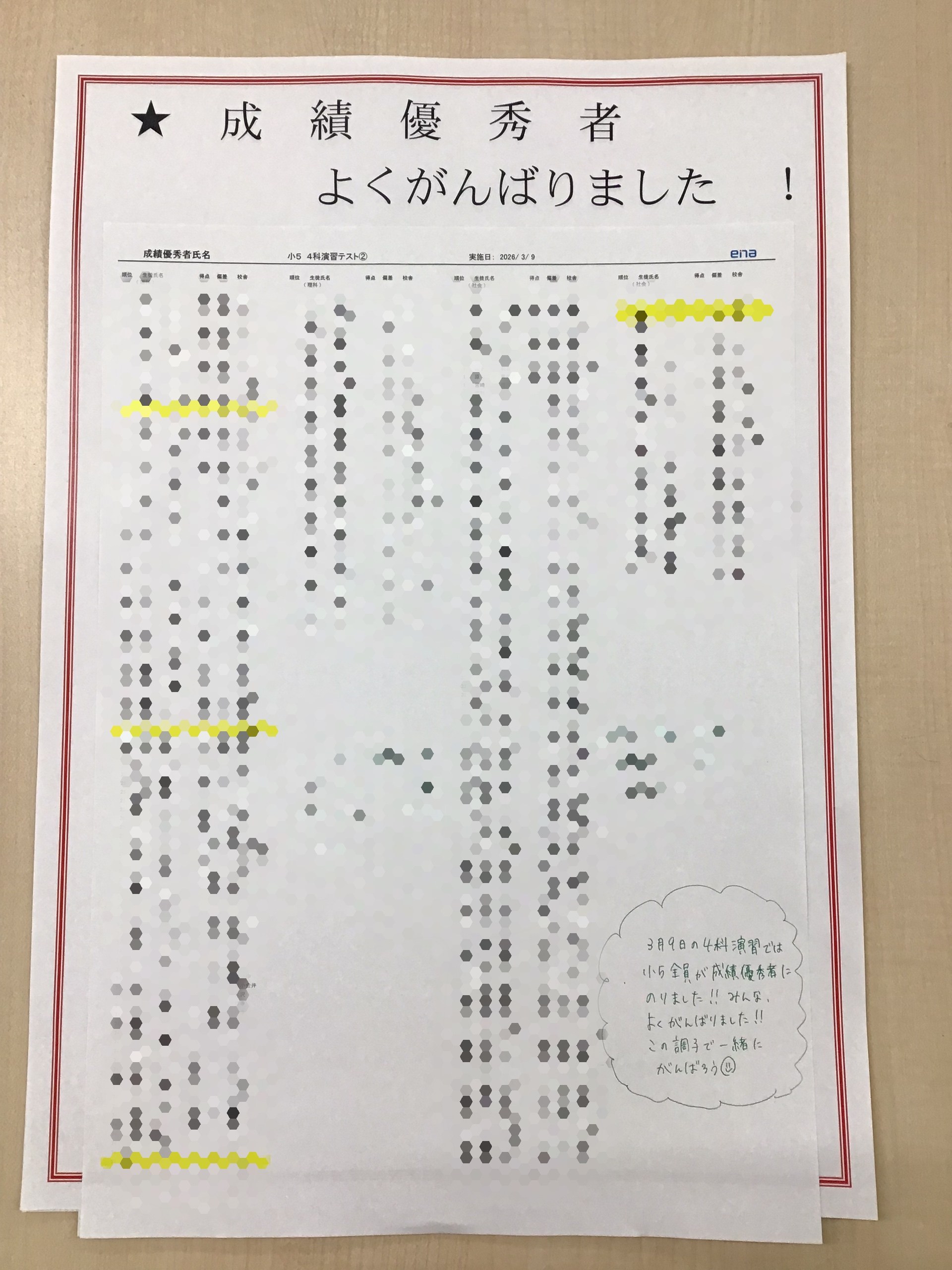 3/14　本日のena分倍河原