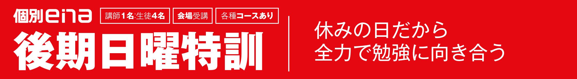 個別ena後期日曜特訓