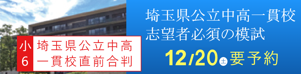 小6埼玉県公立中高一貫校直前合判